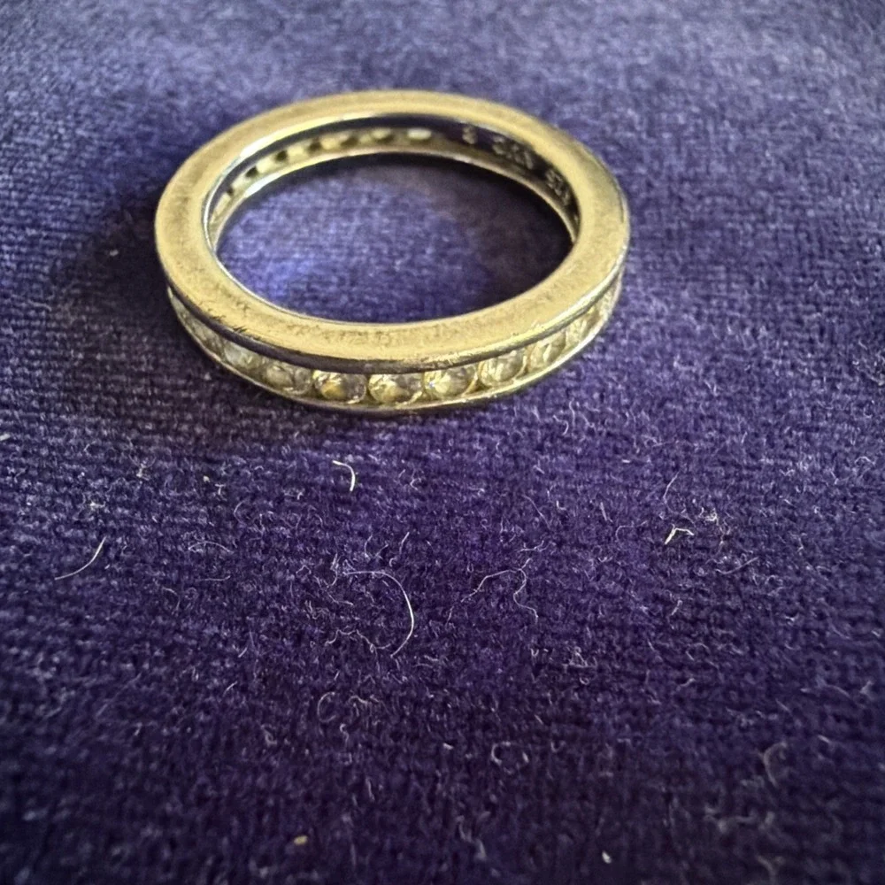 NVC Sterling Silver 925 CZ Infiniti Band Ring Size 7.5
